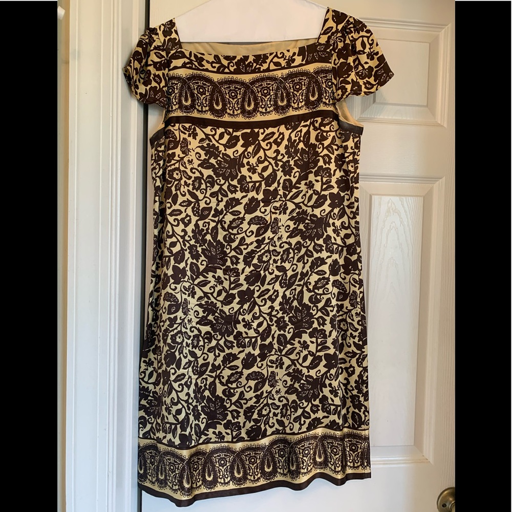 Gold and brown dress